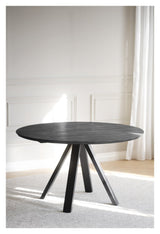 Carradale, dining table Ø130 - black/oak