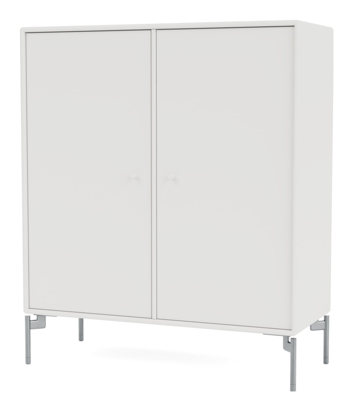 COVER Cabinet with silver legs, White