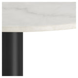 Amsterdam Dining table, Ø105, White Guangxi marble/Matte black