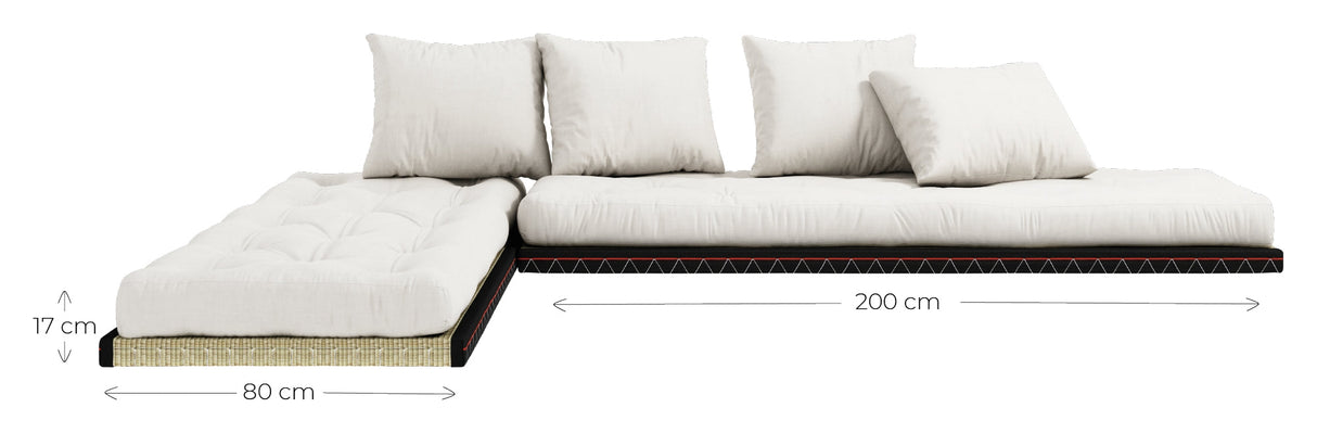 Chico Futon Sofa, Linen w. Tatami mats