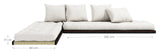 Chico Futon Sofa, Beige w. Tatami mats