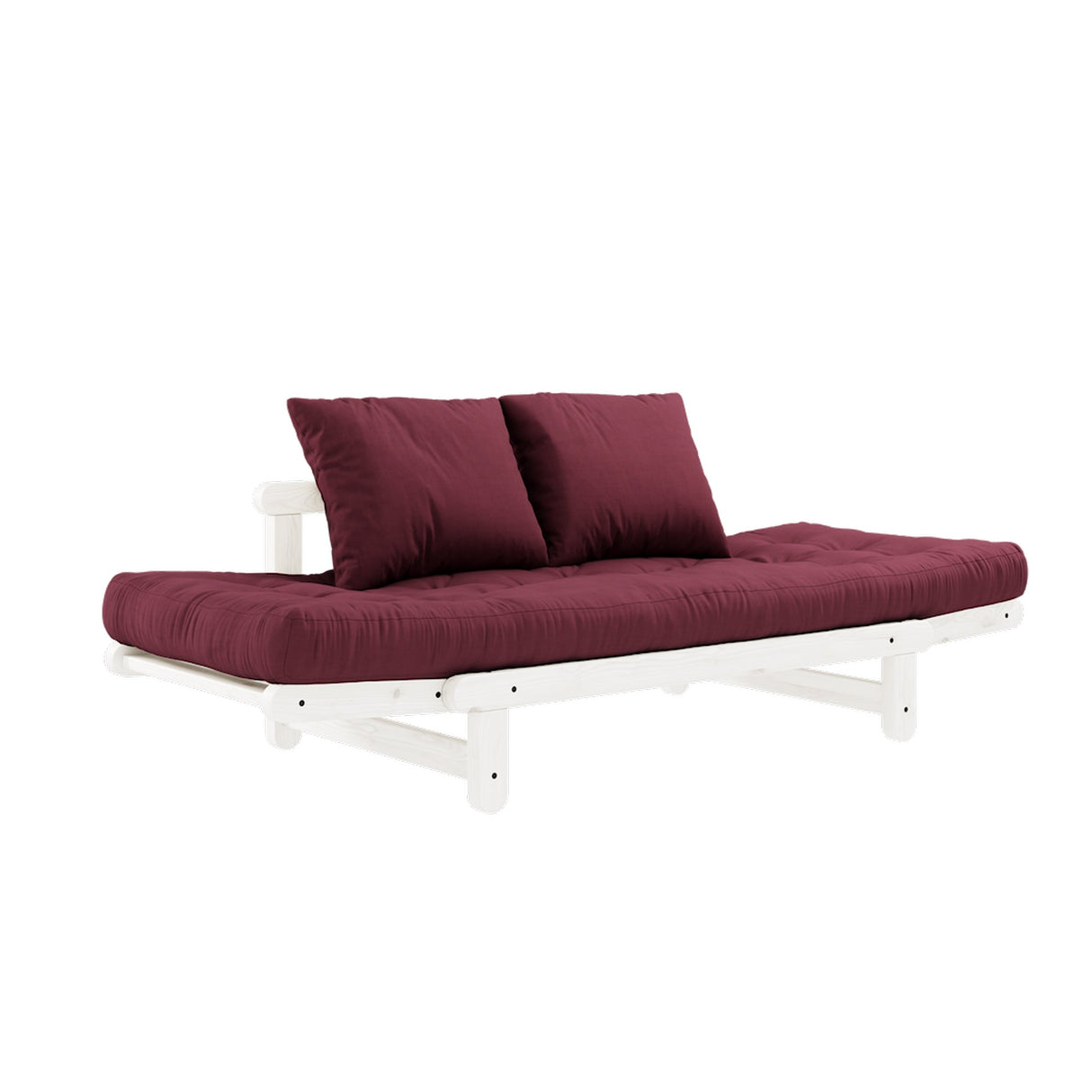 Beat, sofa bed, burgundy/white