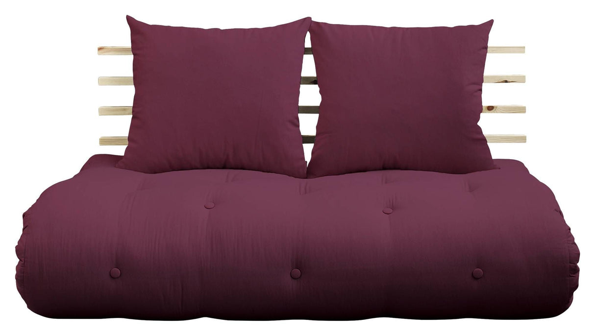 Shin Sano Futon sofa, Bordeaux/Natural