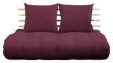 Shin Sano Futon sofa, Bordeaux/Natural