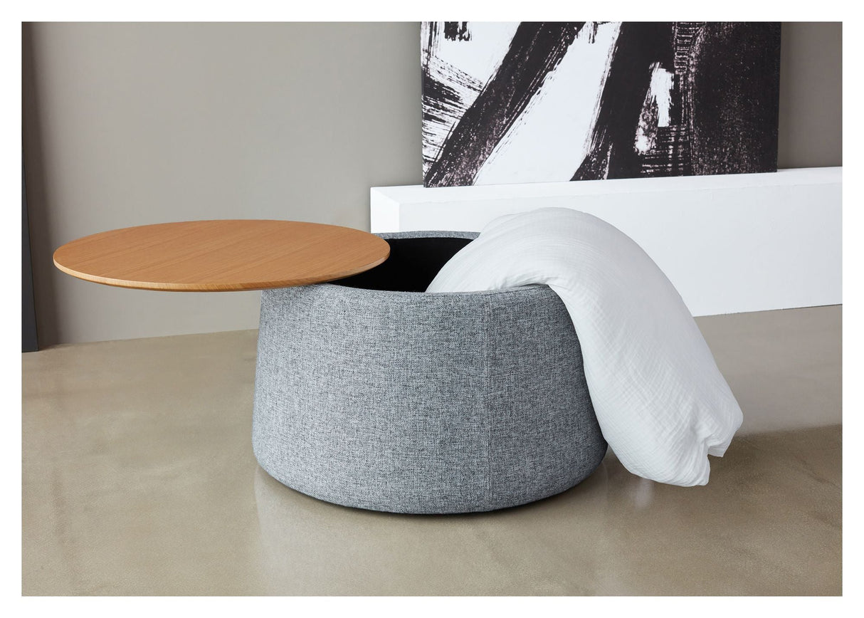 Storage Coffee Table Ø70, Twist/Granite, Nature