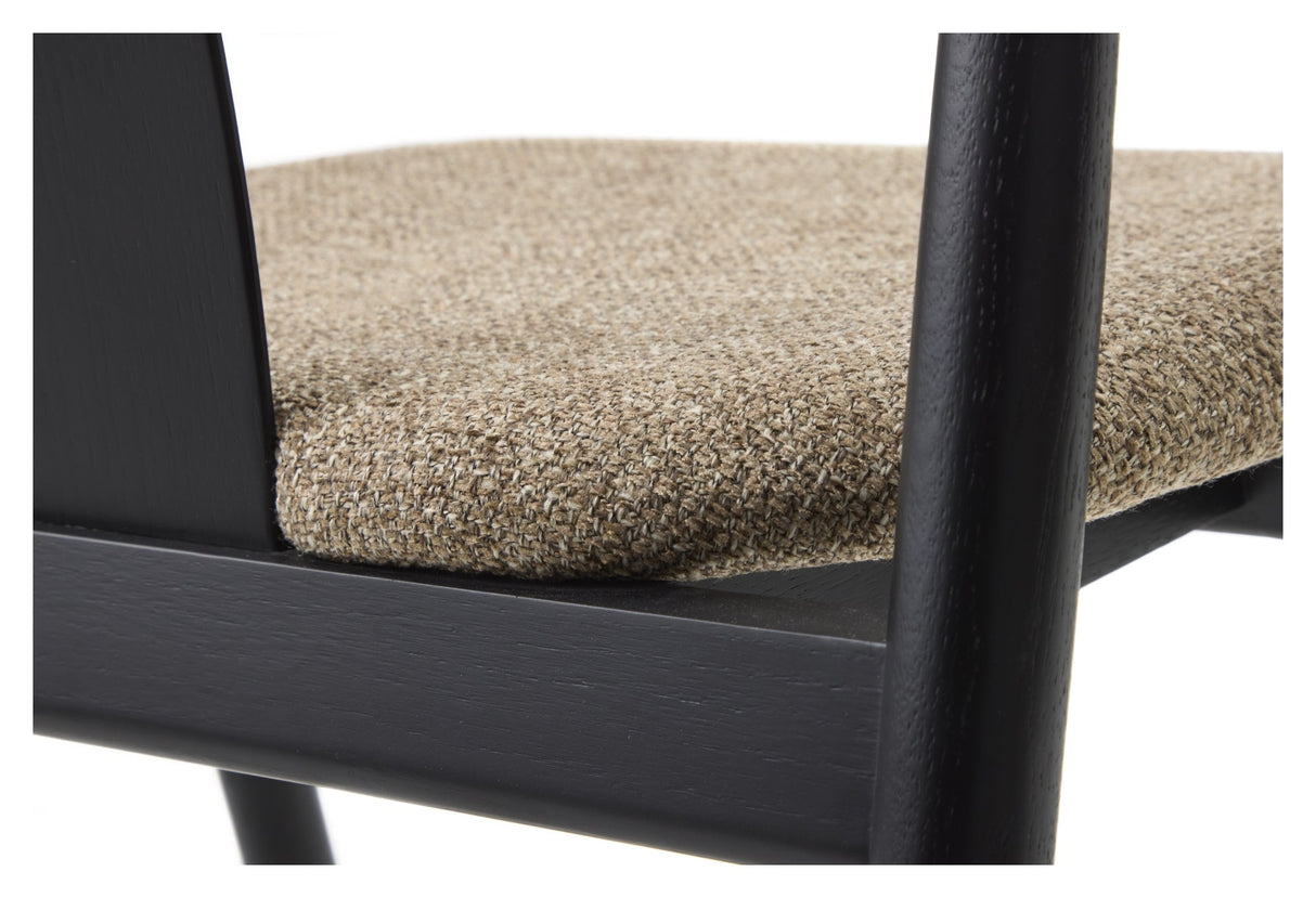 Relate, dining chair w/armrests - black/latte