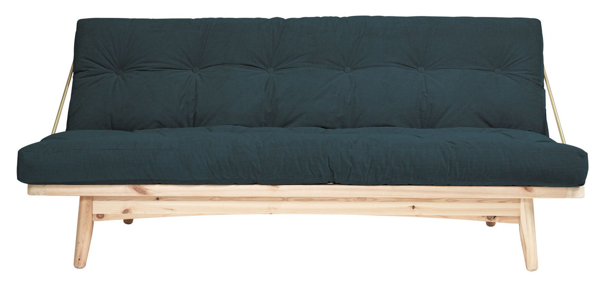 Folk Sofa bed, Pine/Pale Blue velvet