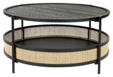 homii Makato Coffee Table Ø80, Black/Nature