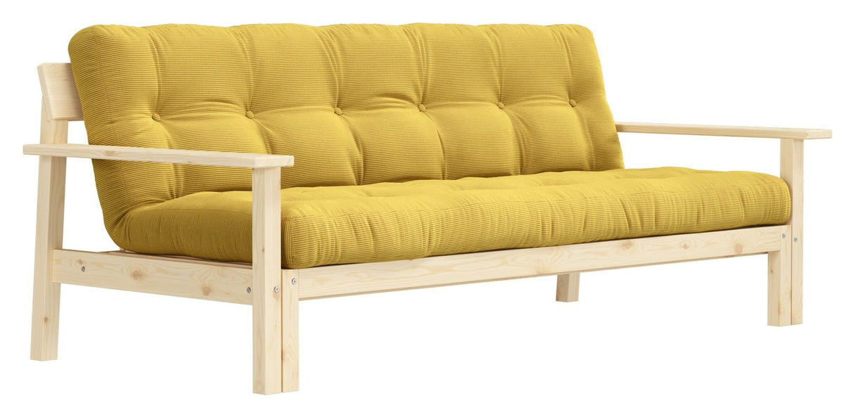 Unwind Sofa bed 190x100, Yellow velvet