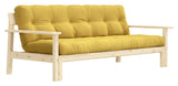 Unwind Sofa bed 190x100, Yellow velvet