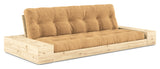 Base Sofa bed with Sideboxes, Fudge Brown/nature