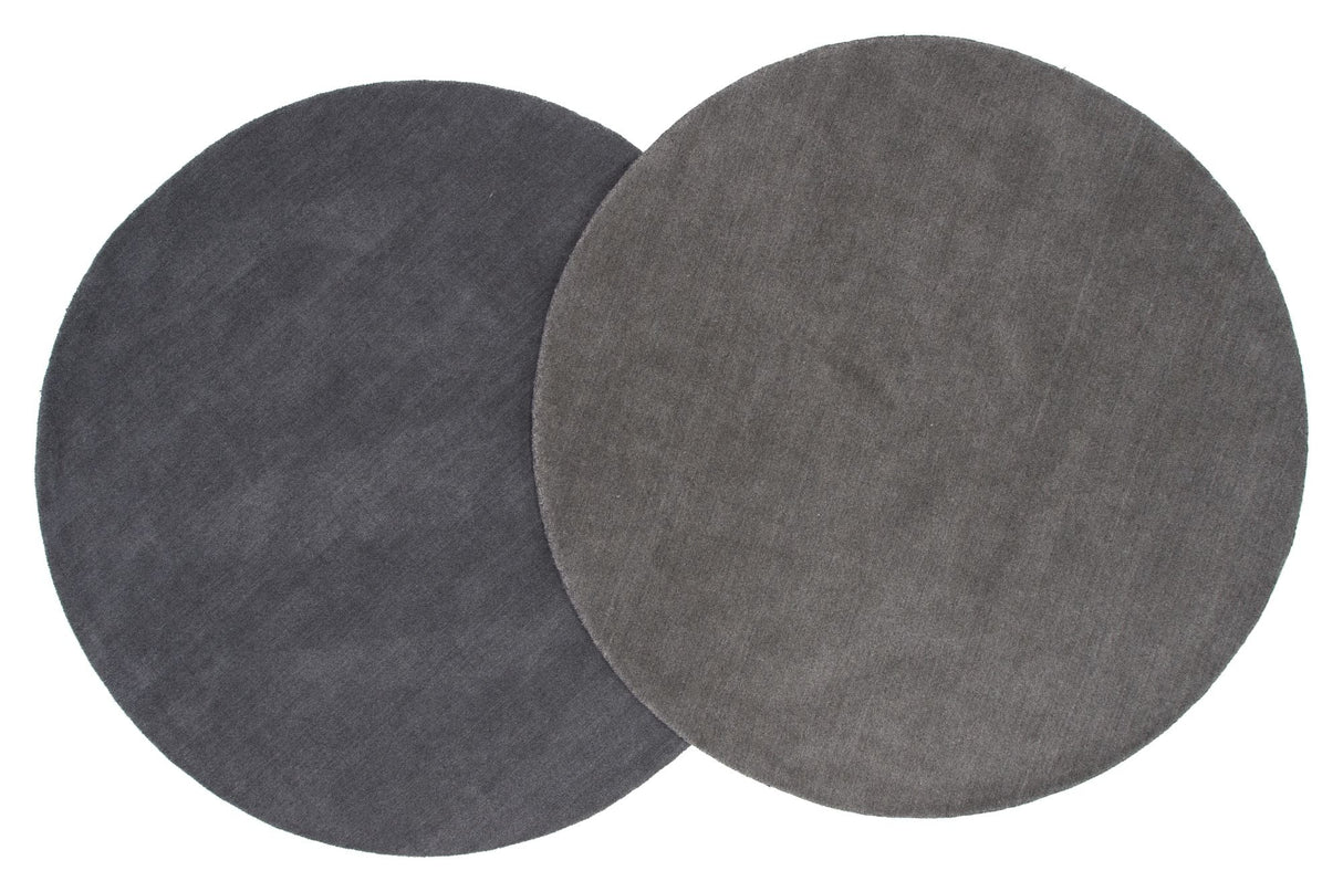 Ulla wool mix rug, Ø200, Dark gray