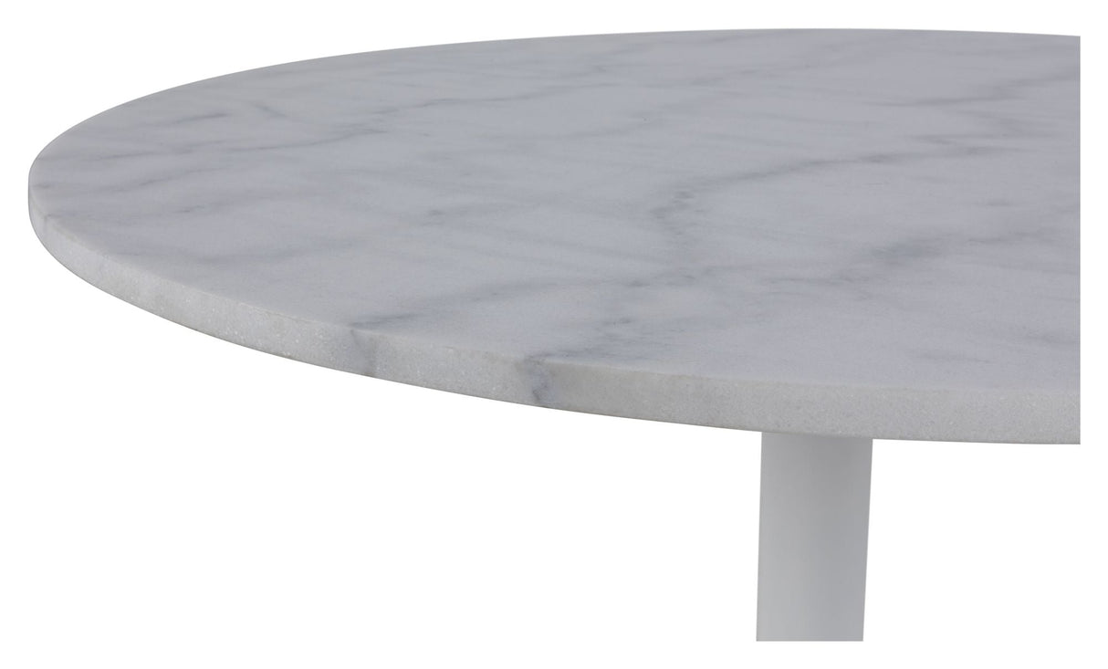 Cadiz Dining Table Ø110, White Guangxi Marble