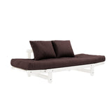 Beat, sofa bed, brown/white