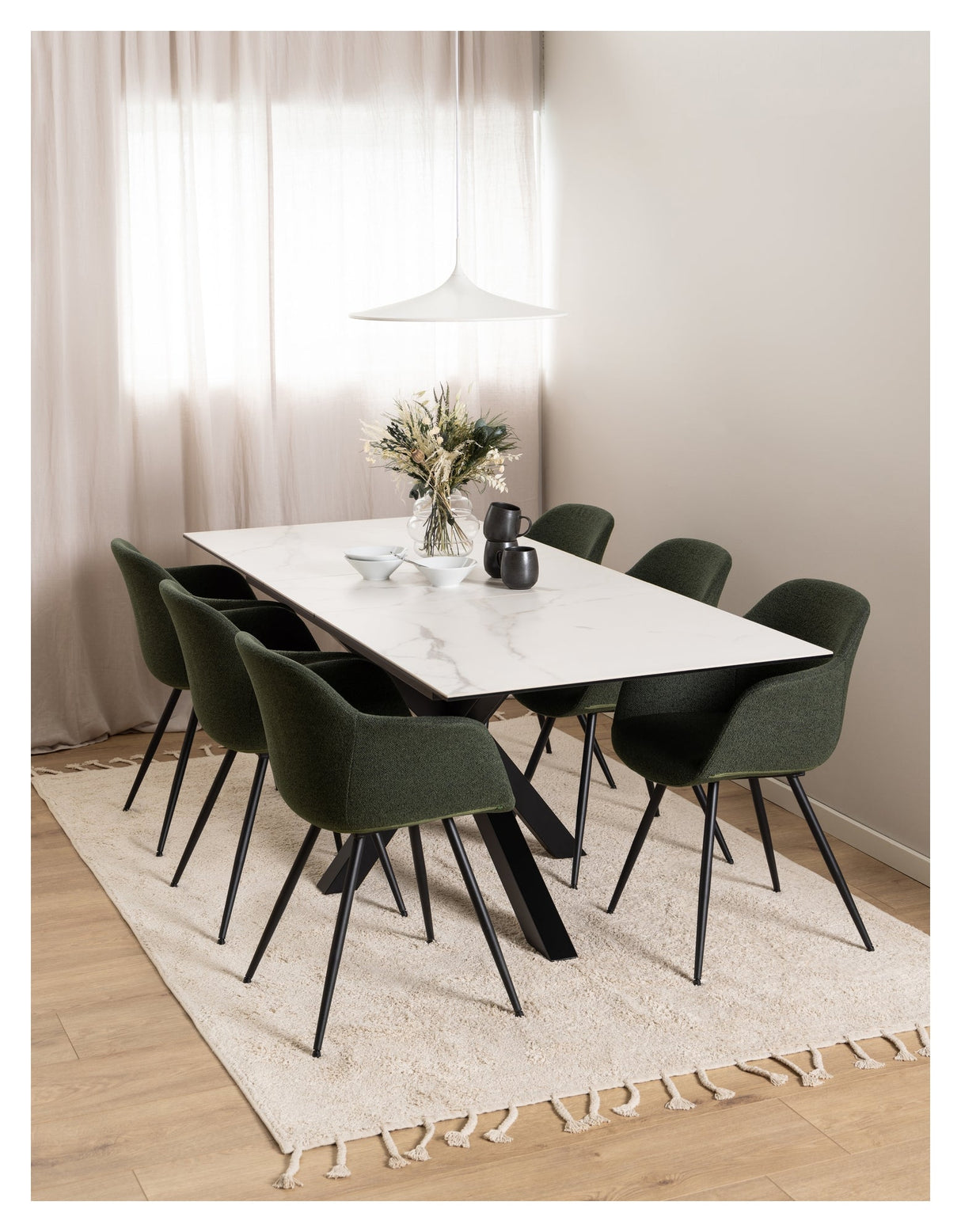 Heaven, dining table 168/210cm - white