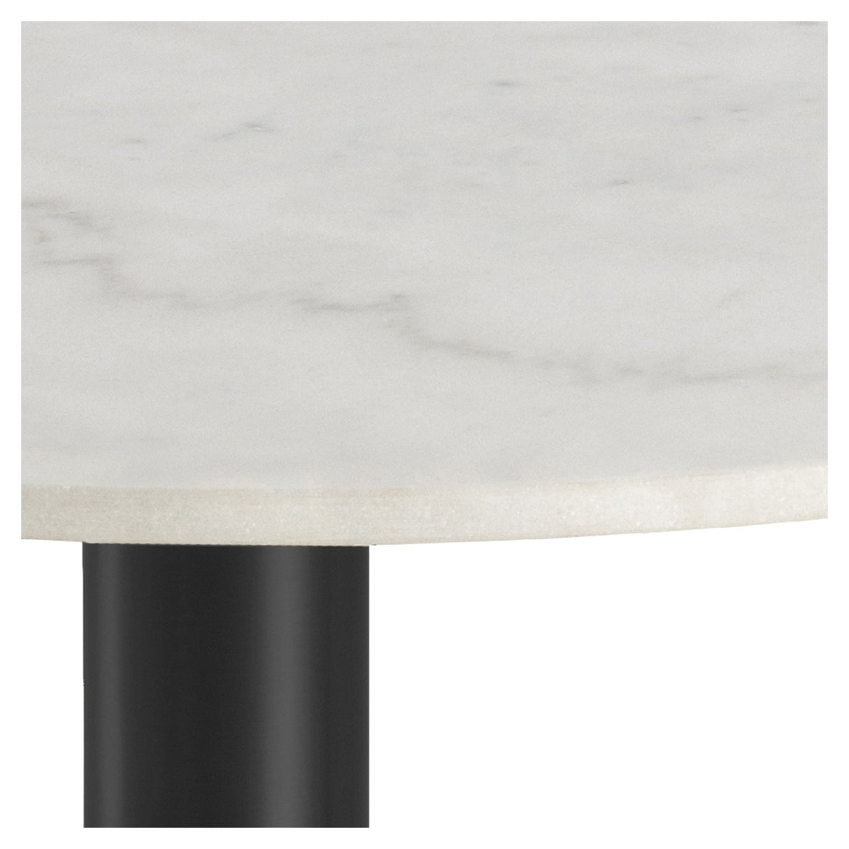 Amsterdam Dining table, Ø105, White Guangxi marble/Matte black