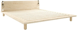 Peek Bed frame w/lamps, Light Wood, 200x180