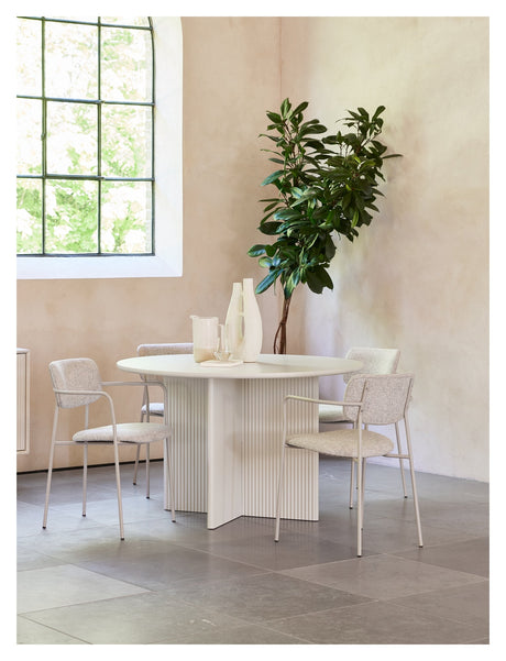 Palma, dining table Ø110 - white