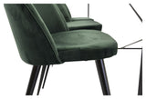 Velvet Dining Chair, Dark Green Velvet