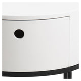 Polo, bedside table Ø40 - white