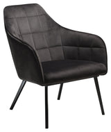 Embrace Lounge Chair, black velvet. black leg