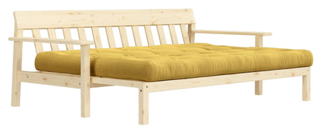 Unwind Sofa bed 190x100, Yellow velvet