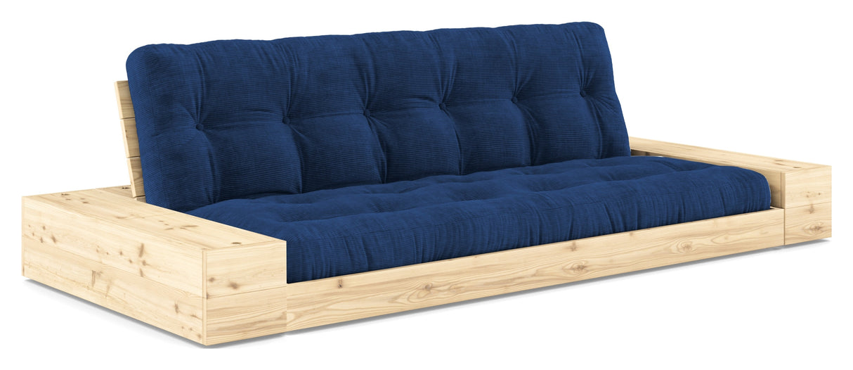 Base Sofa bed with Sideboxes, Royal Blue/nature