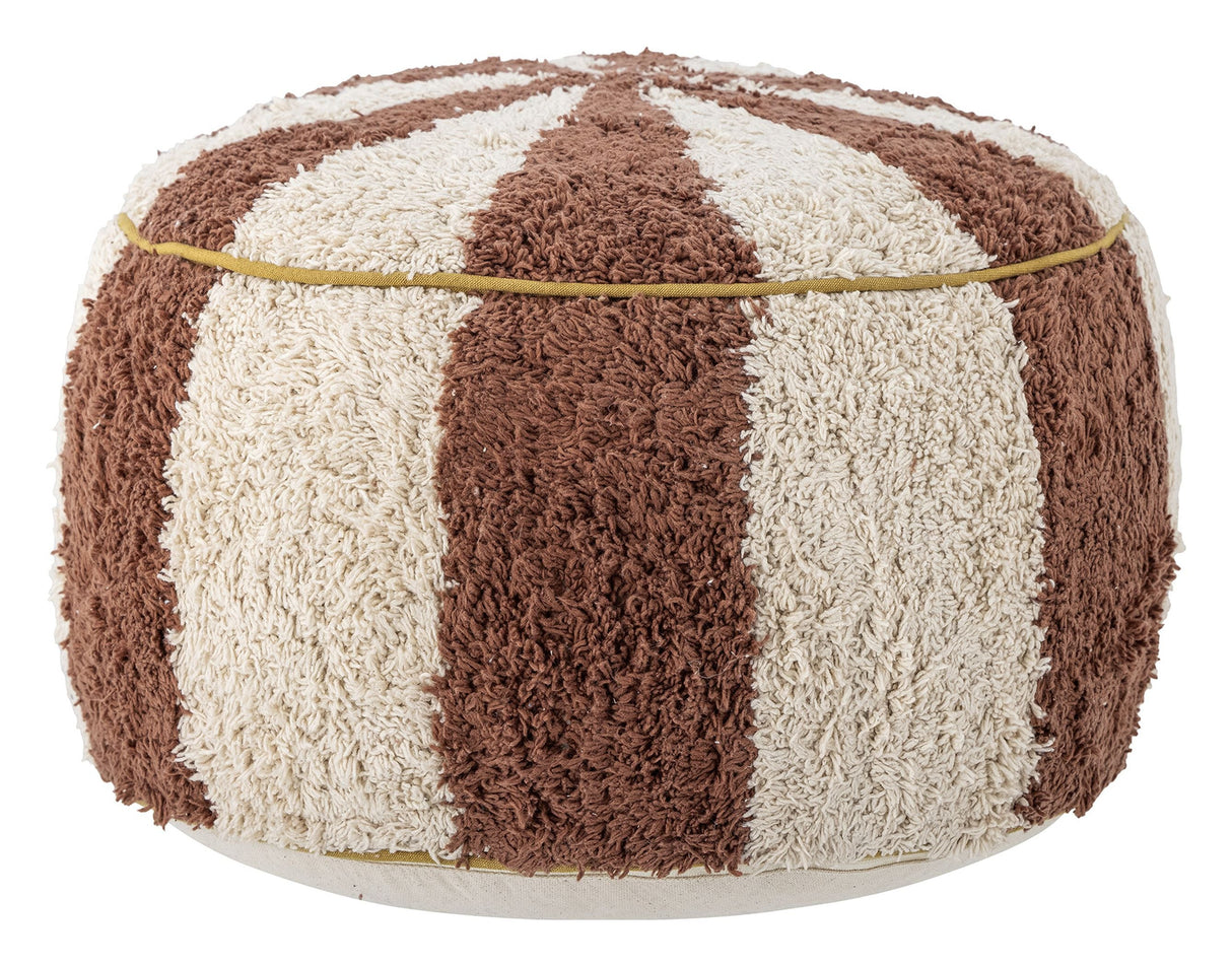 Charoline Pouf Brown Cotton Ø44