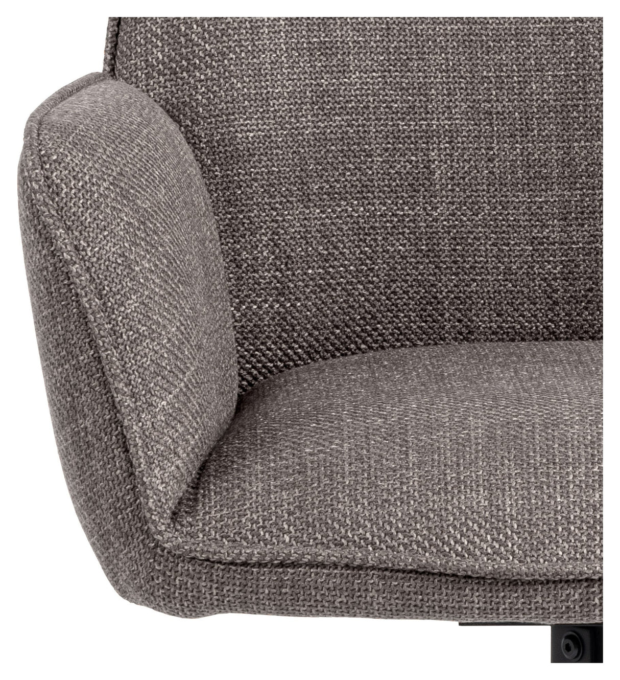 Glenda, dining chair w/armrests - light gray/brown