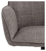 Glenda, dining chair w/armrests - light gray/brown