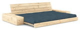 Base Sofa bed with Sideboxes, Petrol Blue/nature