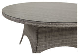 Volta, Garden table, Ø150, Gray Merge/glass top