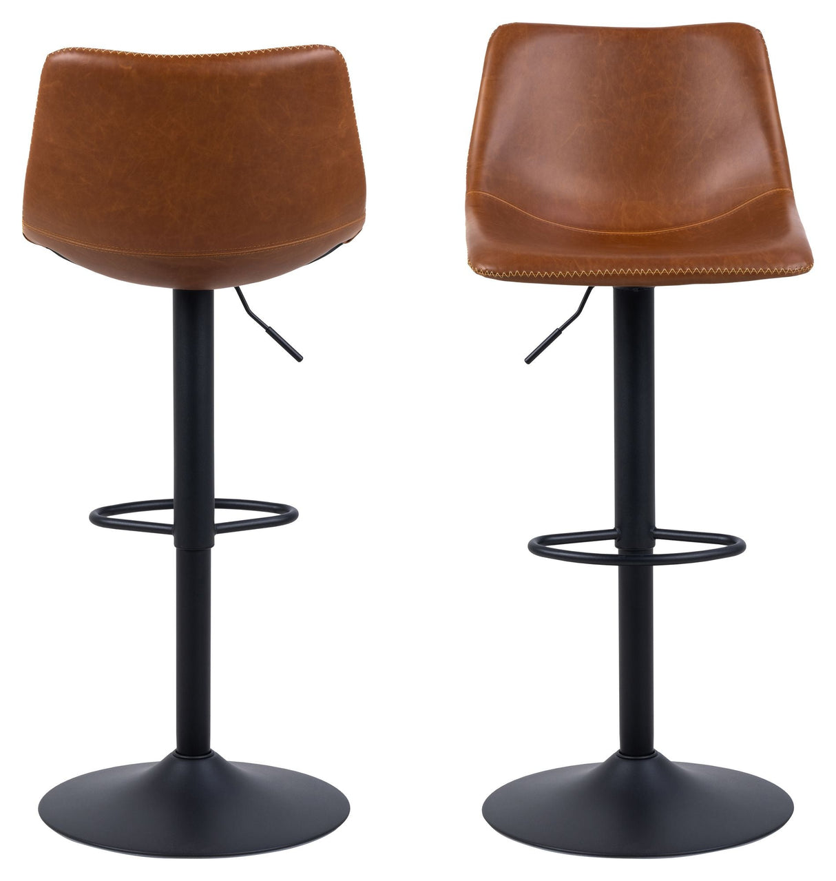 I_Oregon Bar stool, leather look cognac