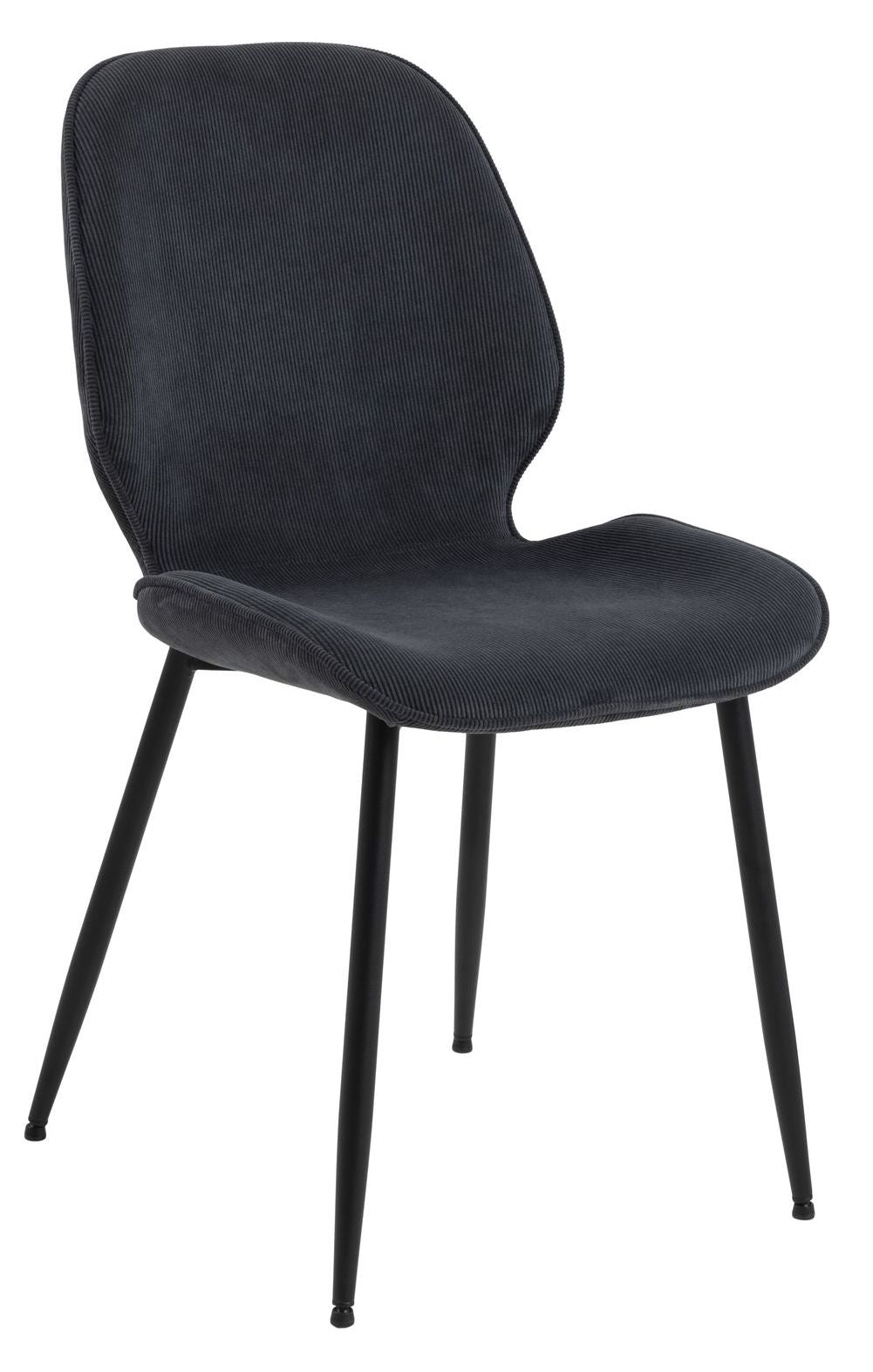 Femke Dining Chair, Anthracite Gray/Black