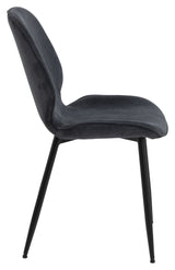 Femke Dining Chair, Anthracite Gray/Black