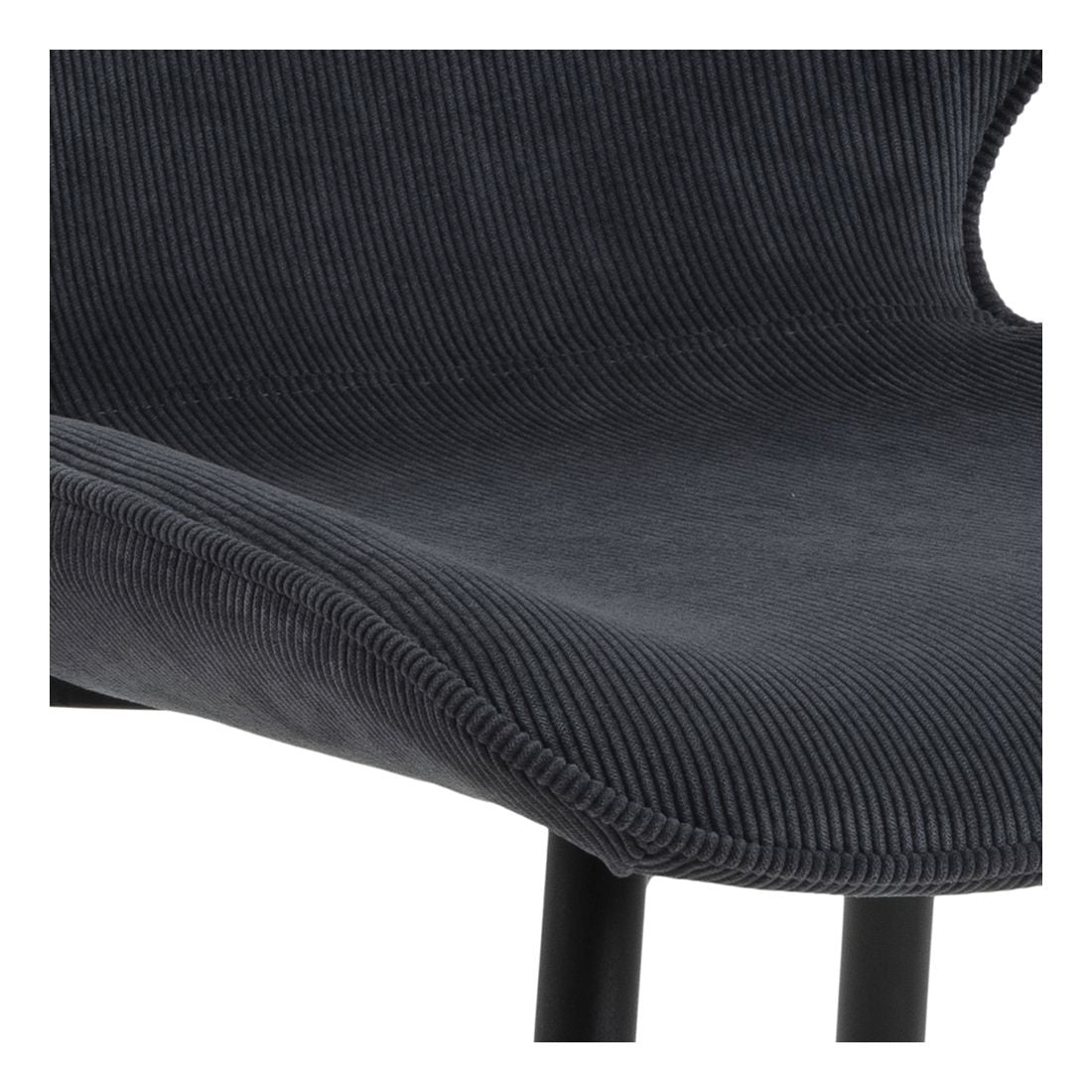 Femke Dining Chair, Anthracite Gray/Black