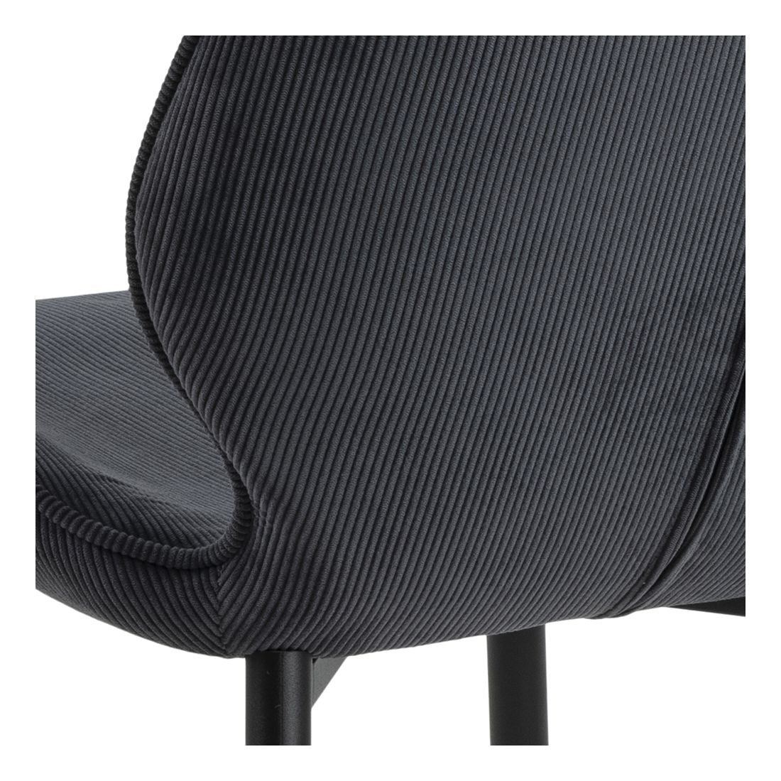 Femke Dining Chair, Anthracite Gray/Black