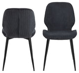 Femke Dining Chair, Anthracite Gray/Black