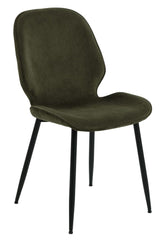 Femke Dining Chair, Olive Green/Matte Black