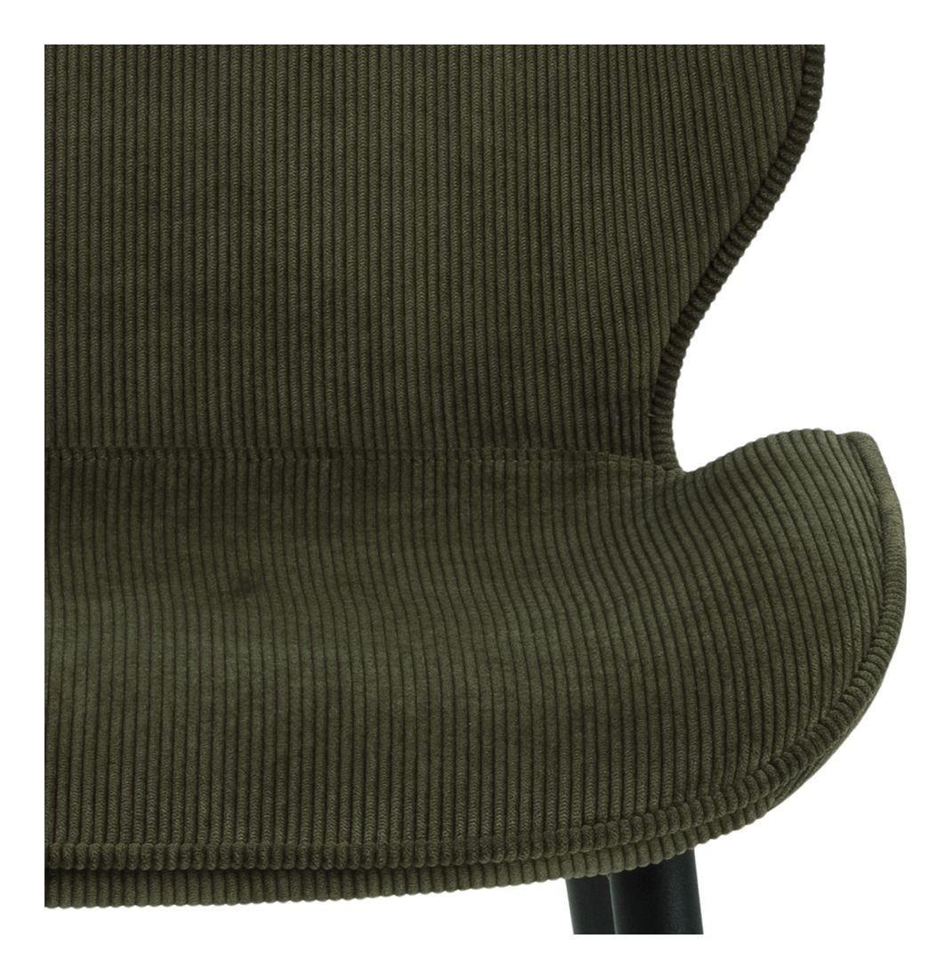 Femke Dining Chair, Olive Green/Matte Black