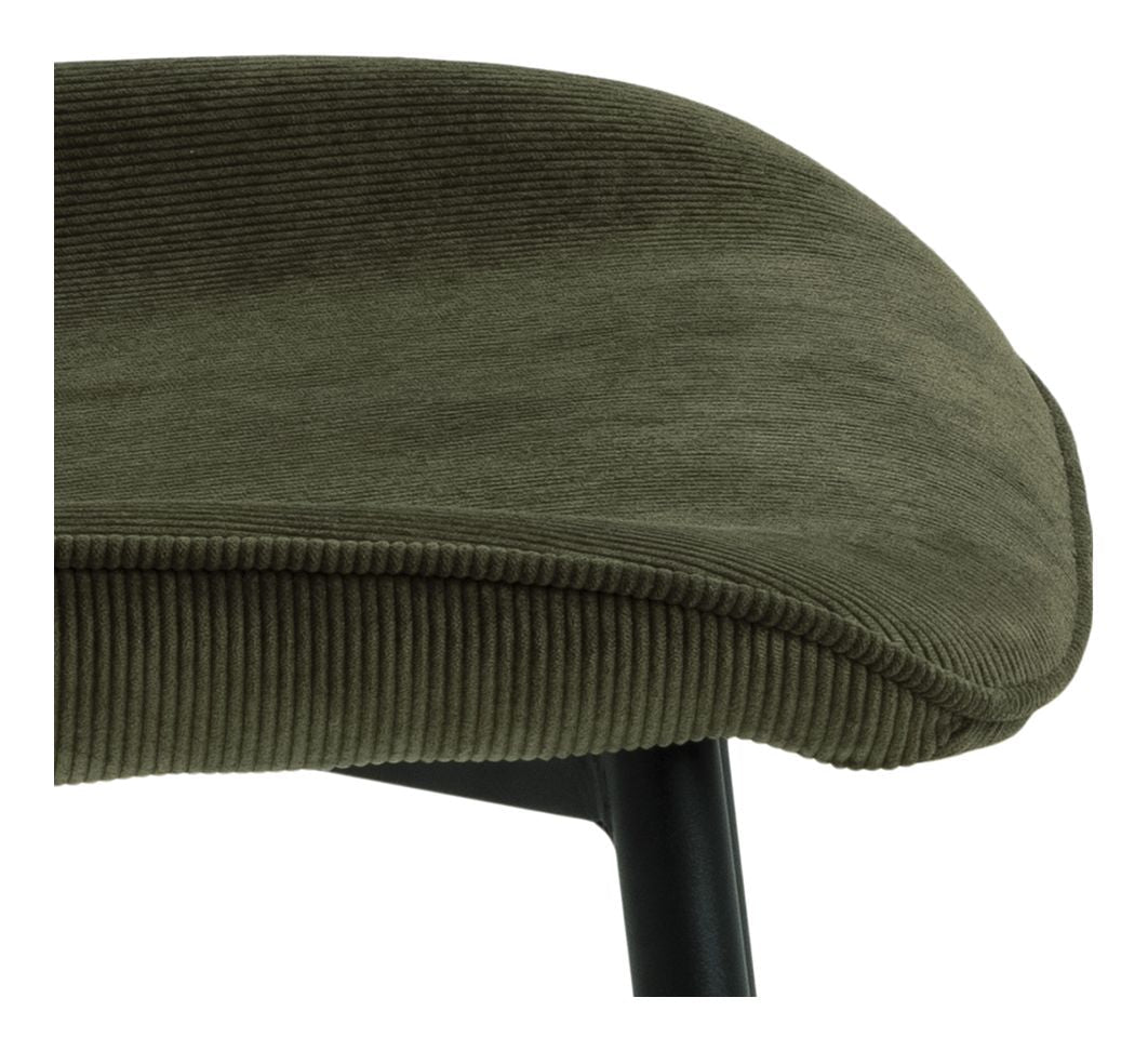 Femke Dining Chair, Olive Green/Matte Black