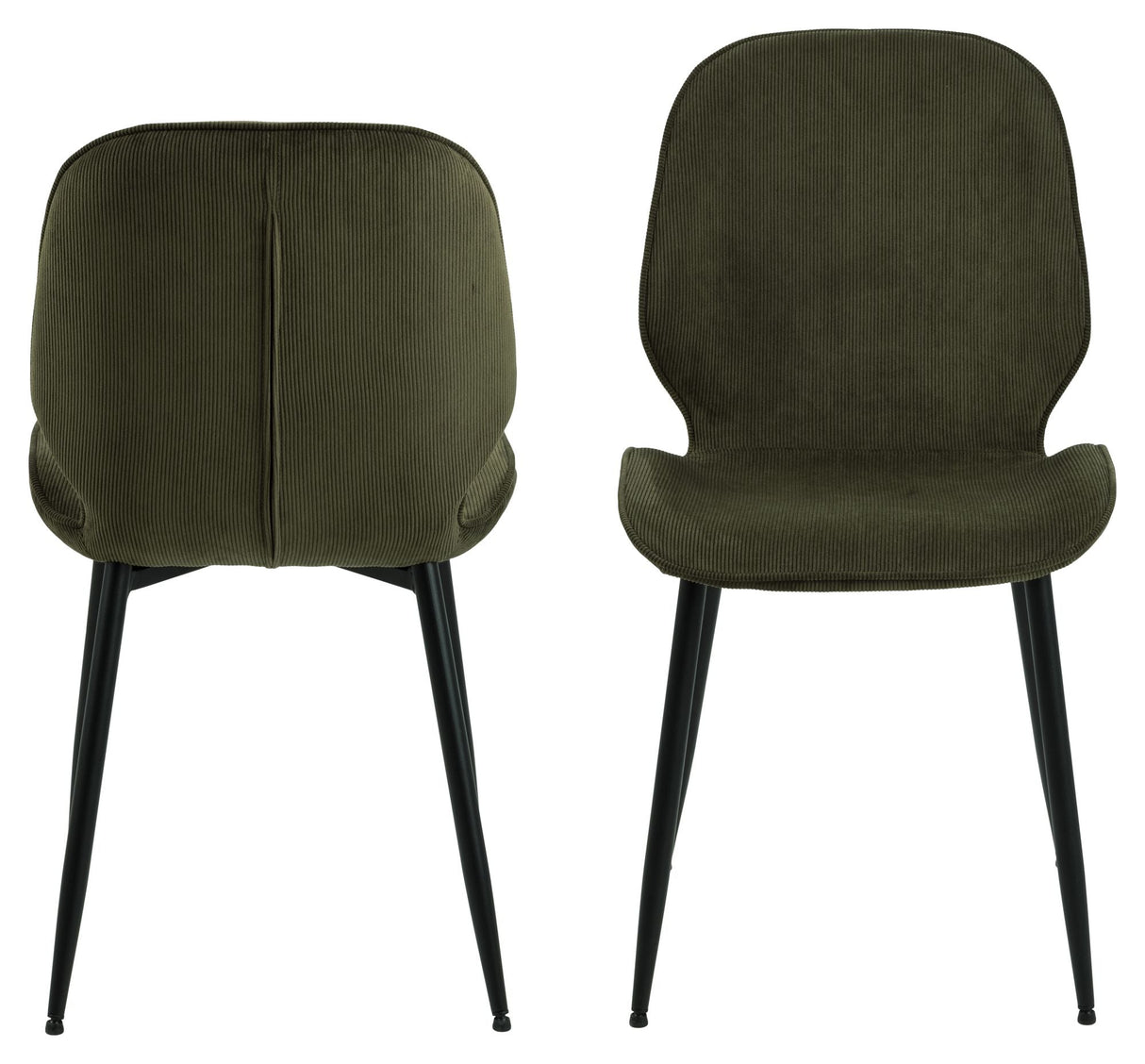 Femke Dining Chair, Olive Green/Matte Black