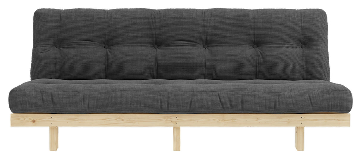 Lean Sofa bed, Pine, Dark Gray Velvet