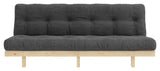 Lean Sofa bed, Pine, Dark Gray Velvet