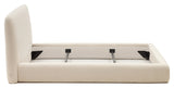 Martina Bed frame with removable cover, Off-White Shearling, For 160x200 mattress