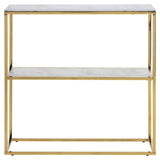 Filippa Console table, Glass with marble print