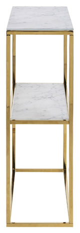 Filippa Console table, Glass with marble print