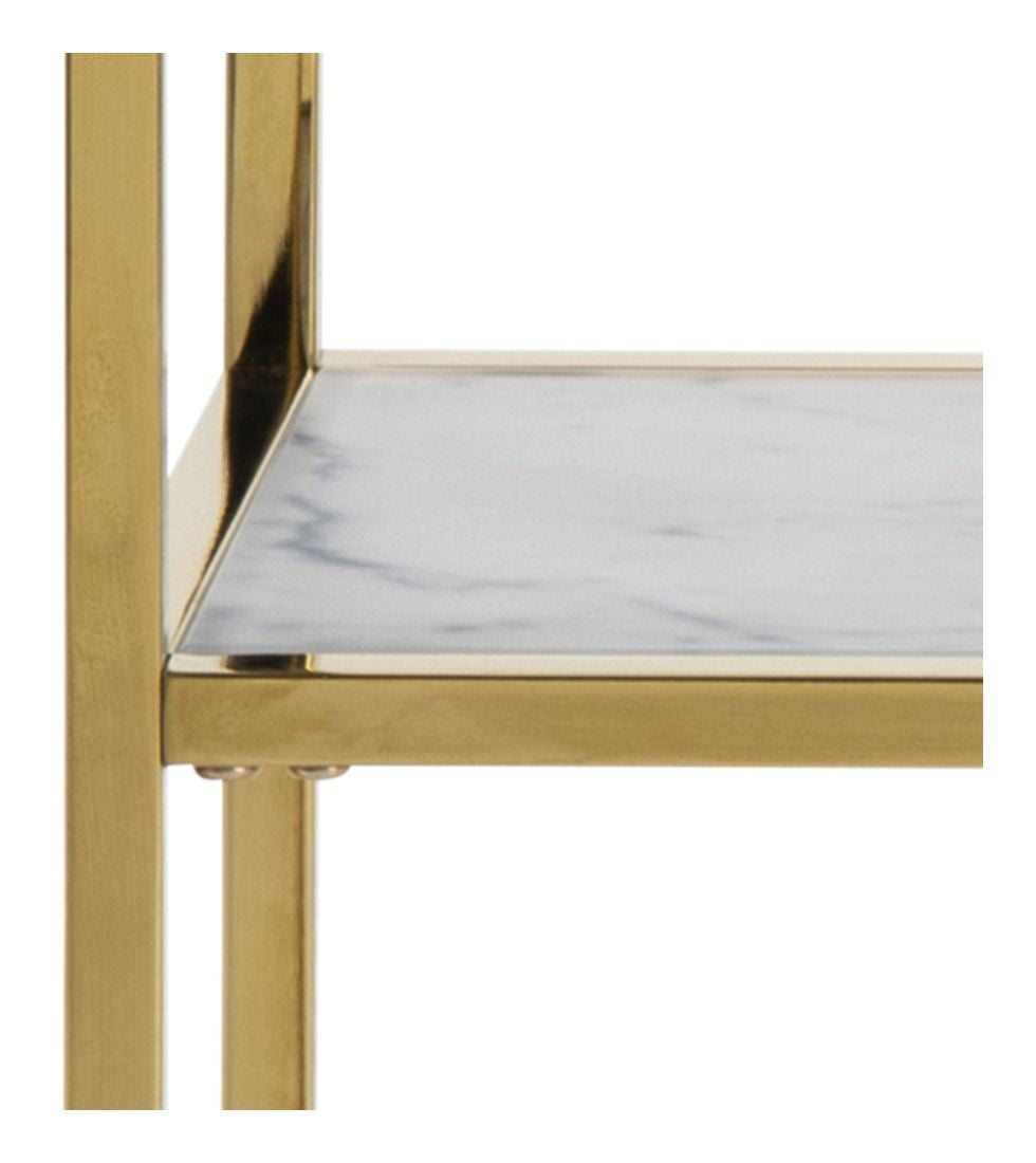 Filippa Console table, Glass with marble print