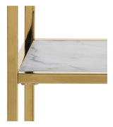 Filippa Console table, Glass with marble print