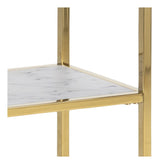 Filippa Console table, Glass with marble print